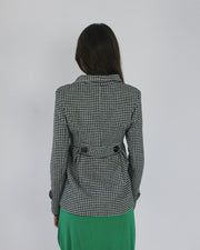 gossip girl drop | small black and white houndstooth jacket