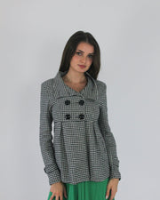 gossip girl drop | small black and white houndstooth jacket