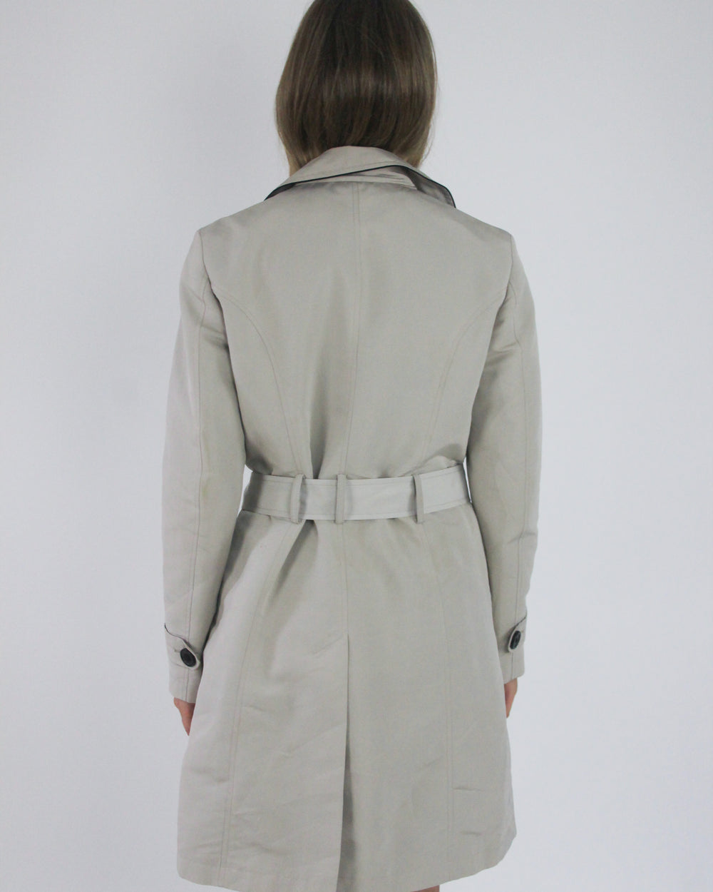 gossip girl drop | medium beige old label M&S belted trench coat