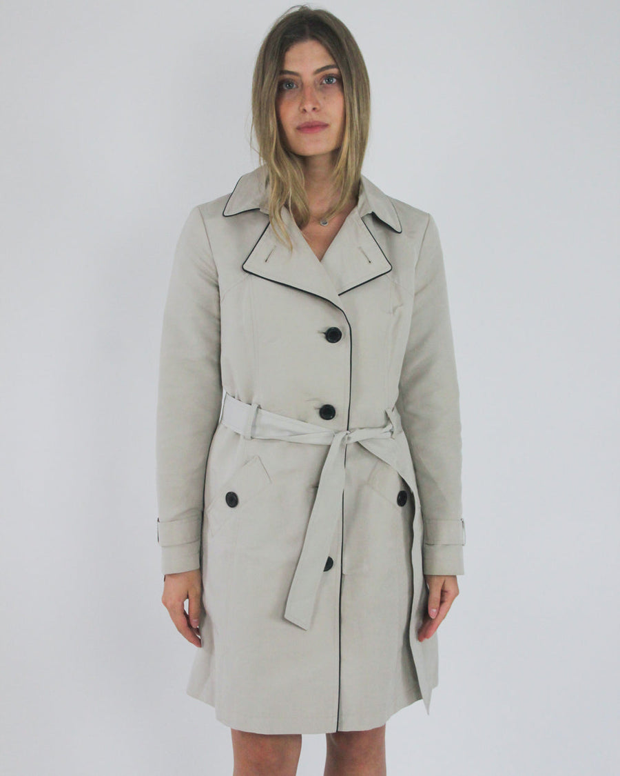 gossip girl drop | medium beige old label M&S belted trench coat