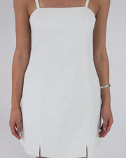 gossip girl drop | medium white versace square-neck mini dress