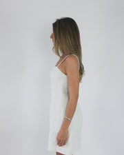 gossip girl drop | medium white versace square-neck mini dress