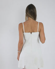 gossip girl drop | medium white versace square-neck mini dress
