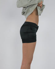 gossip girl drop | small black fitted mini shorts