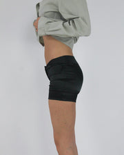 gossip girl drop | small black fitted mini shorts