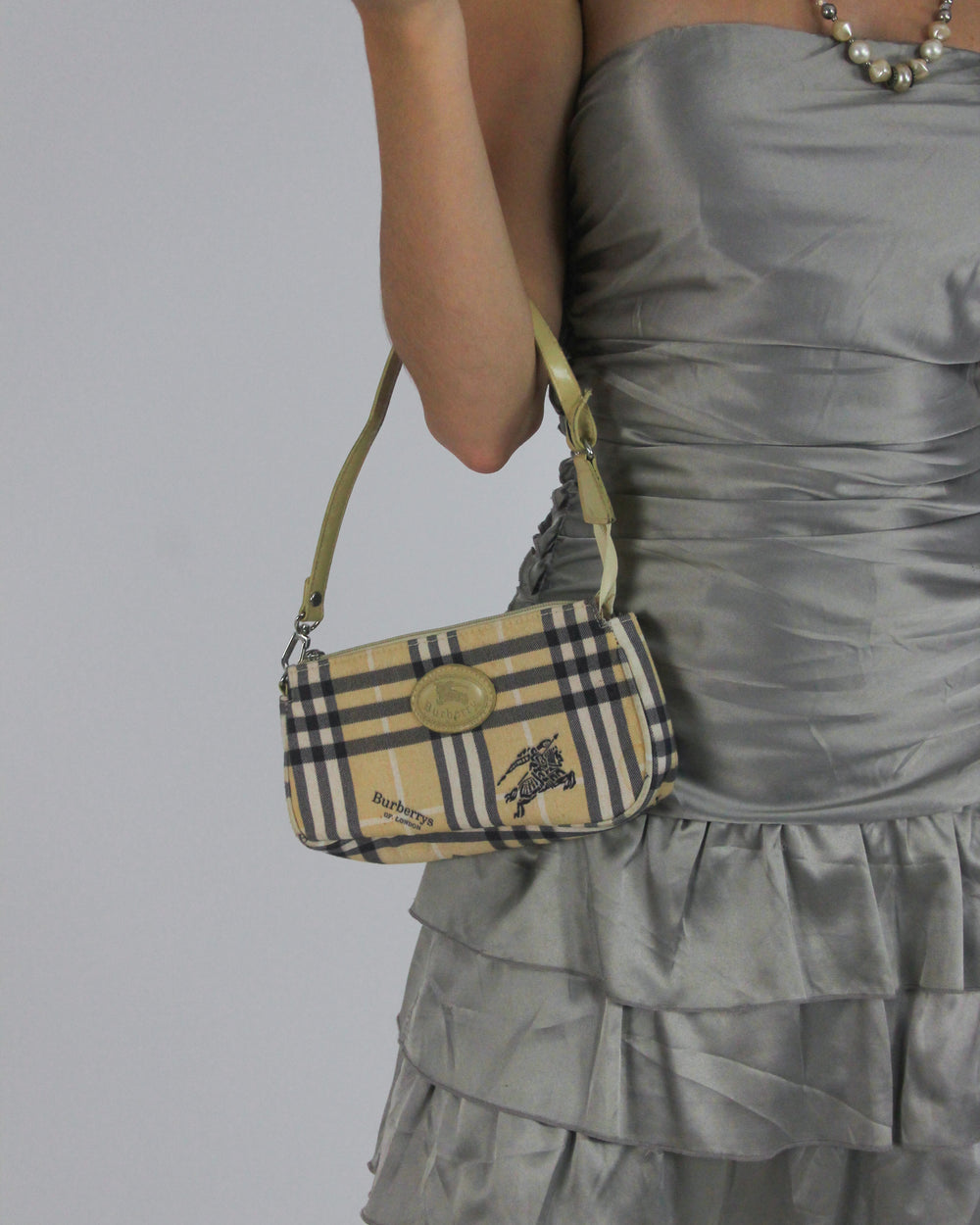 gossip girl drop | one size burberry check shoulder bag