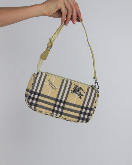 gossip girl drop | one size burberry check shoulder bag