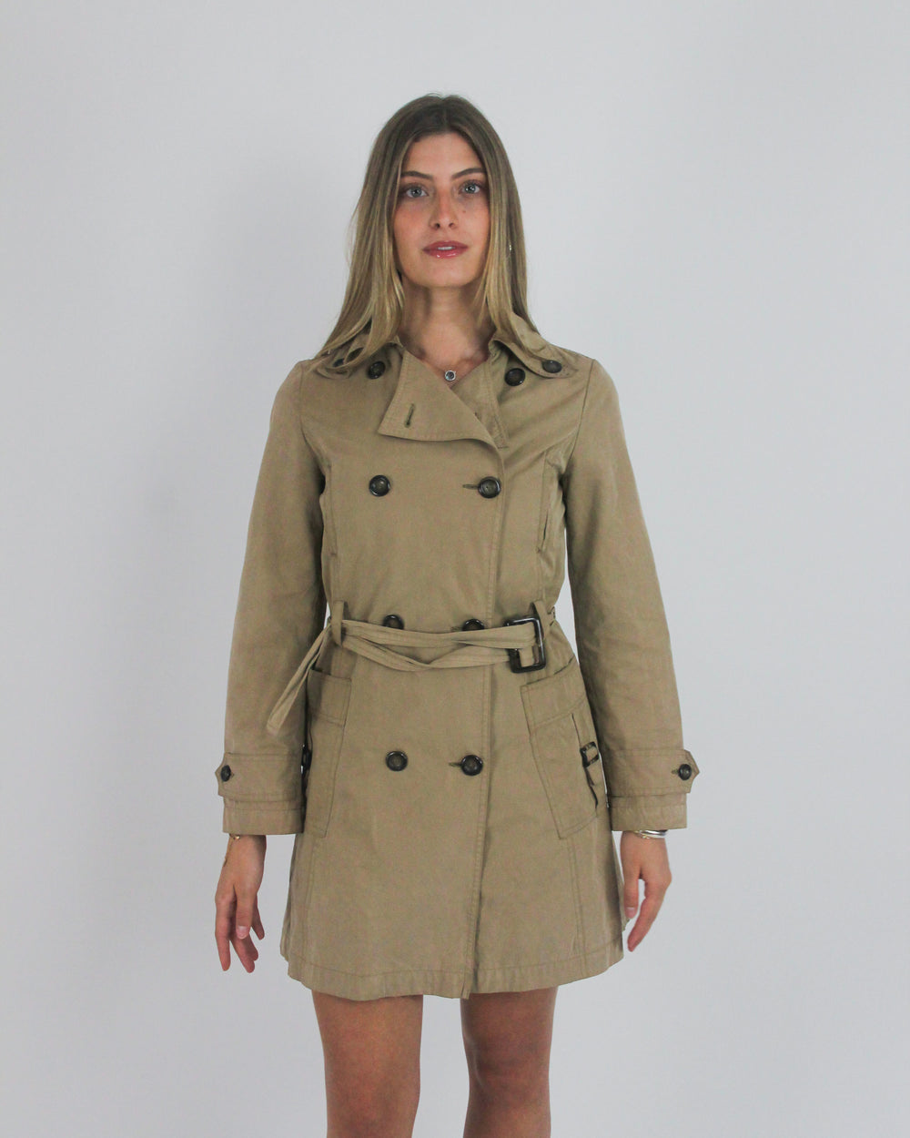 gossip girl drop | small tan old label zara belted trench coat