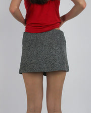 gossip girl drop | small grey button-front mini skirt