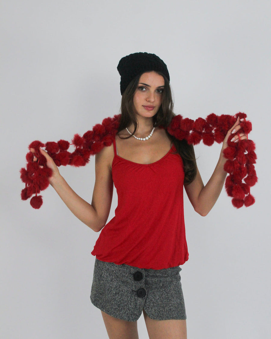 gossip girl drop | one size red feather boa scarf