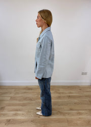 large light blue urban babe utility jacket left side
