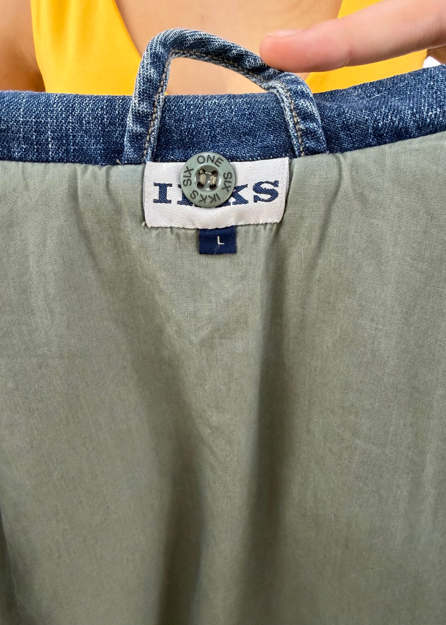 large mid blue denim jacket label