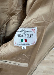 medium beige vera pelle leather blazer label