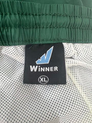 back to school drop green and yellow track trousers label