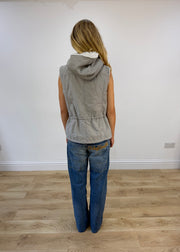 medium fishbone grey gilet