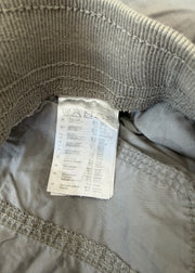 medium grey cropped cargo style trousers