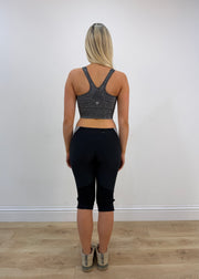 small grey sports bra