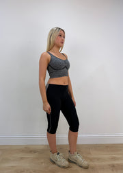 small grey sports bra
