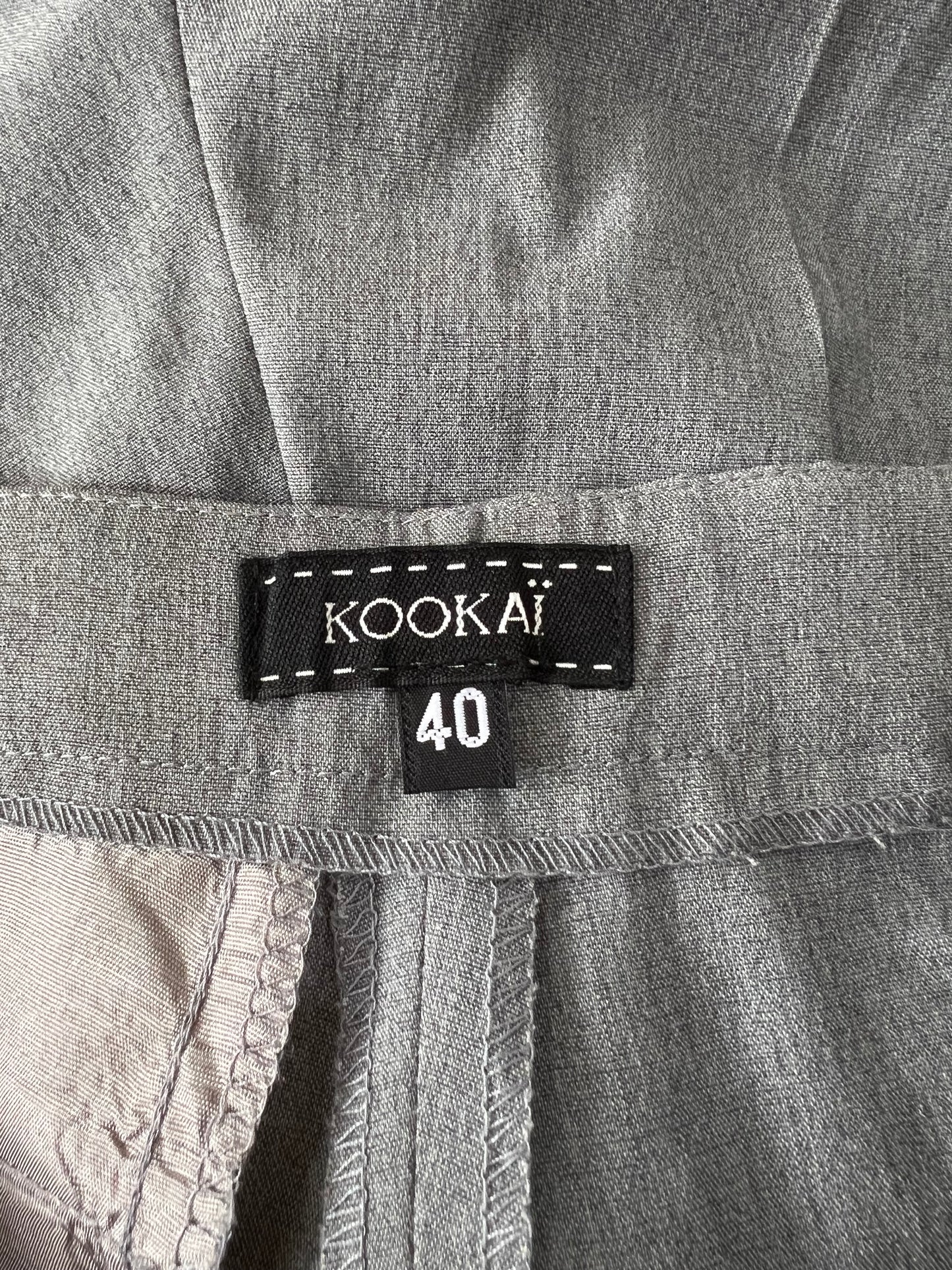 back to school drop grey pinstripe flared trousers label