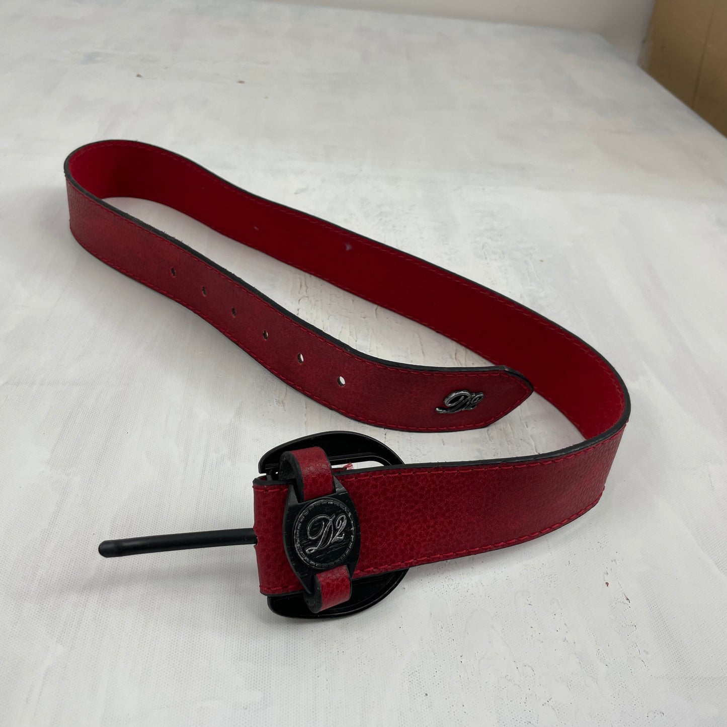 DROP 5 | red belt with silver buckle