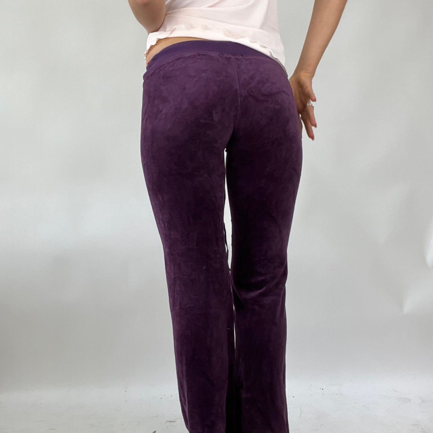 Purple discount velvet joggers