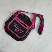 ‼️💻 | black & pink roxy crossbody bag