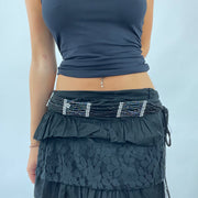 GRUNGE FAIRYCORE DROP | black beaded tassel belt