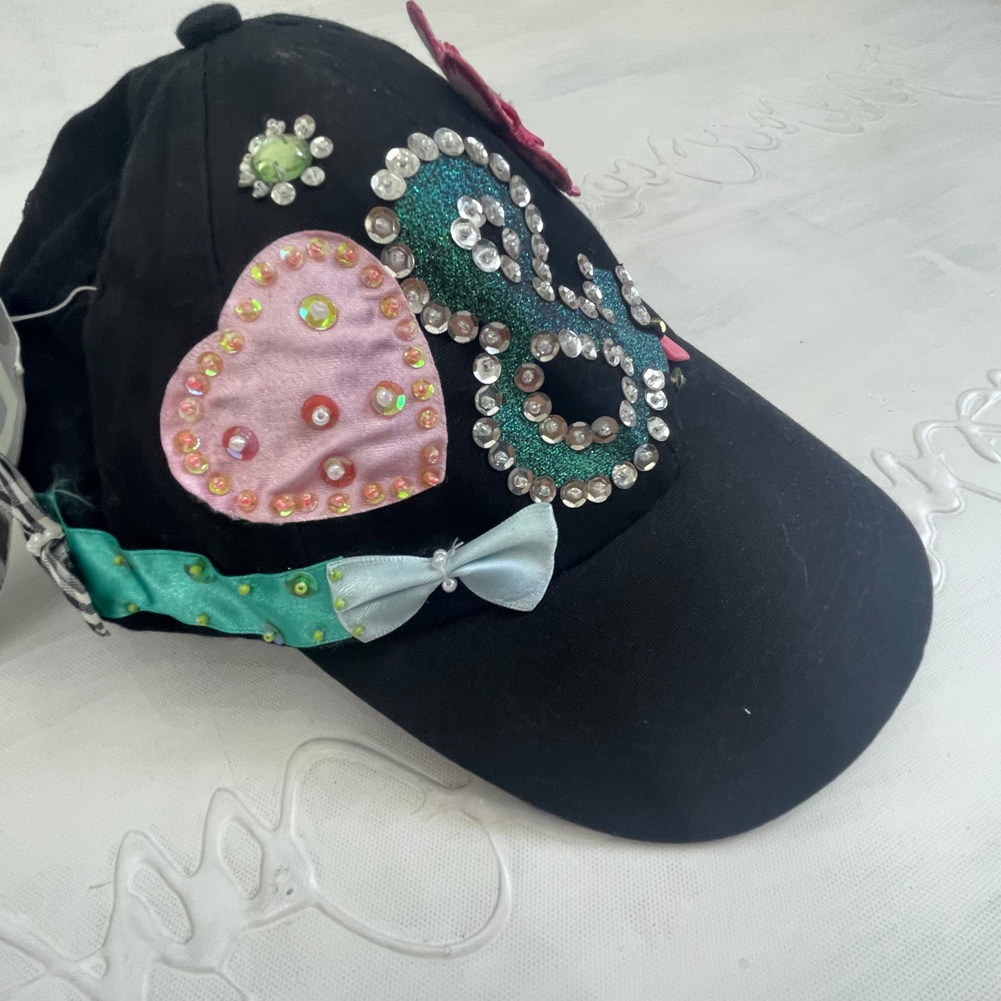 EUROPEAN SUMMER DROP | black d&g style embellished hat