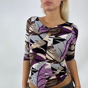 💚 💻 BARBIE DROP - flower power barbie | small purple graphic long sleeved top