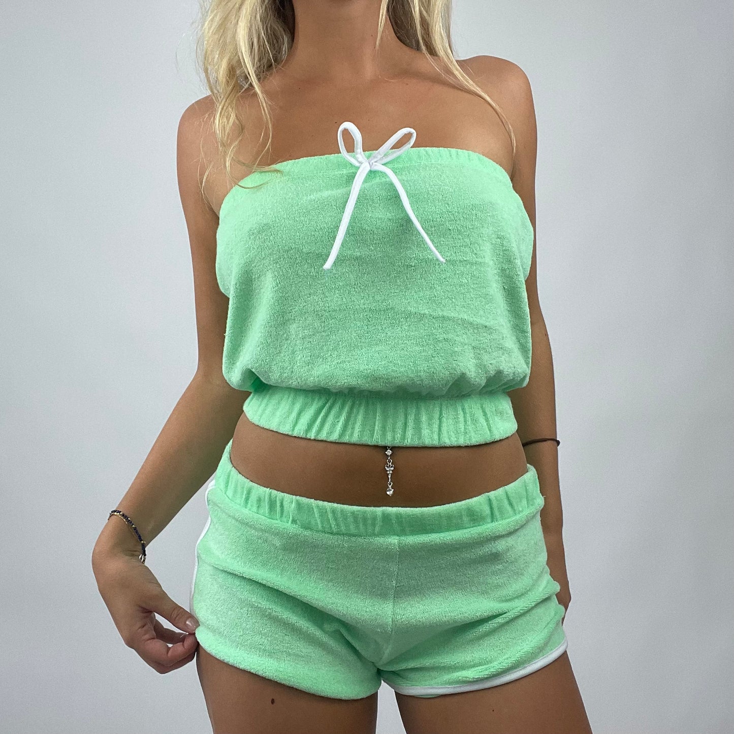 BOAT PARTY DROP | small green towelling set