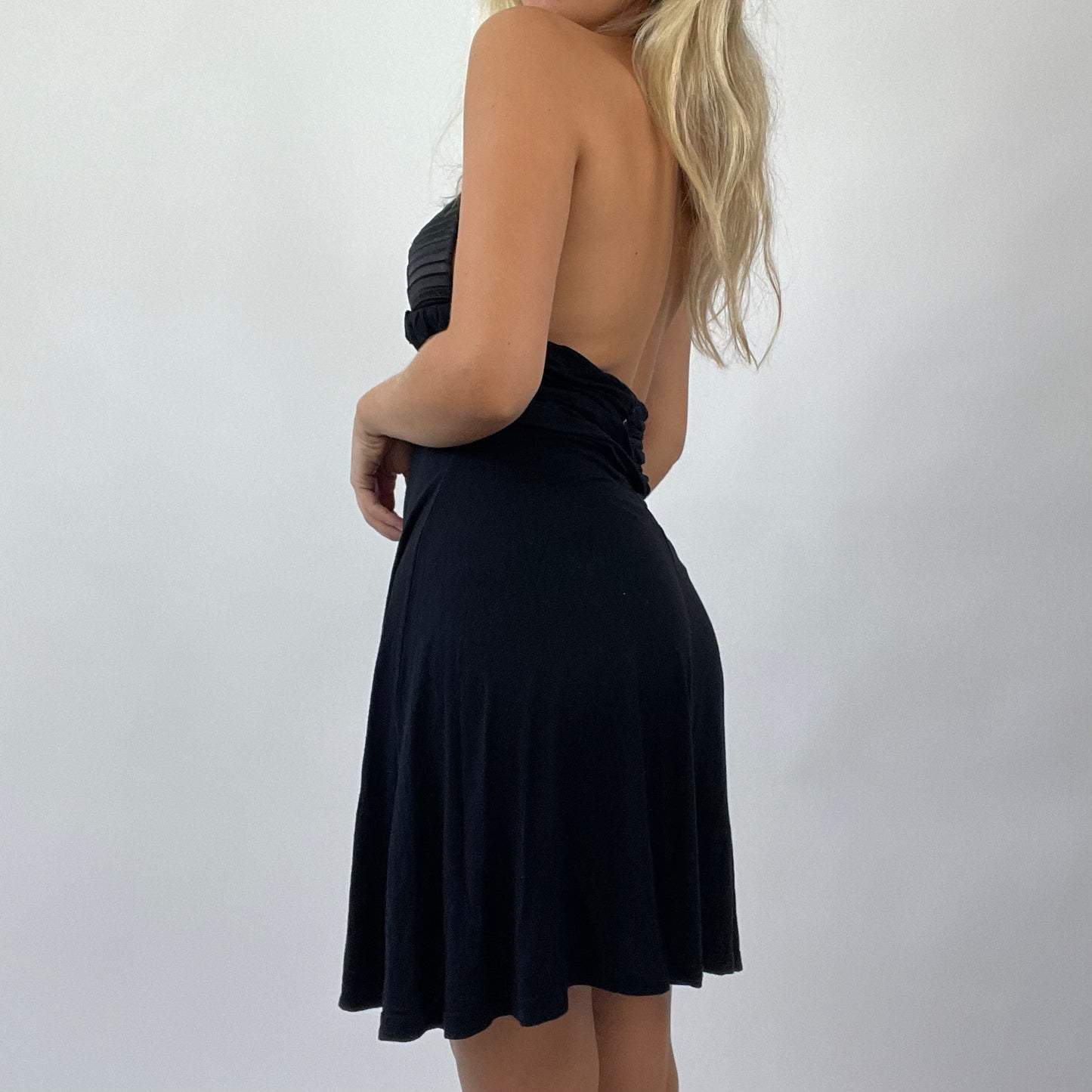 MISS REMASS DROP | small black padded mini dress