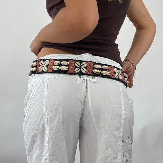 TROPICAL GIRL DROP | black shell belt #6