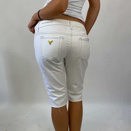 MANHATTAN GIRL DROP | small white guess capri trousers