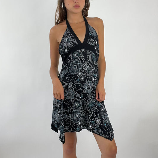SUMMER ‘IT GIRL’ DROP | floral black halter neck dress | small