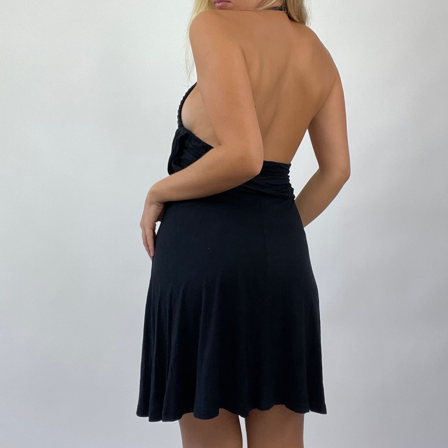 MISS REMASS DROP | small black padded mini dress