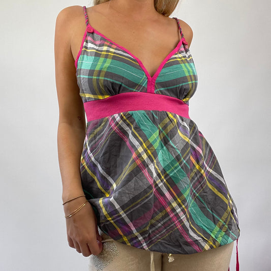 💚 💻 MISS REMASS DROP | small grey checked gingham vest cami