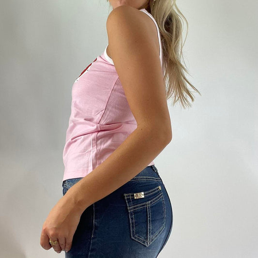 von dutch pink and red vest top