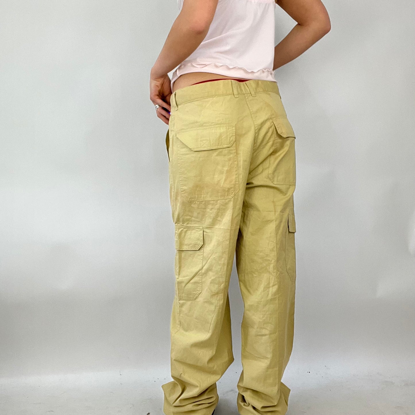 💚 FESTIVAL DROP | large beige cargo trousers
