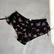 DAINTY DROP | taille: S · couleur: noir · matière: résille · article: culotte · détails: fleuri