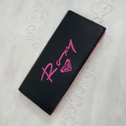 💚 BARBIE DROP - college barbie | black and pink roxy clutch bag