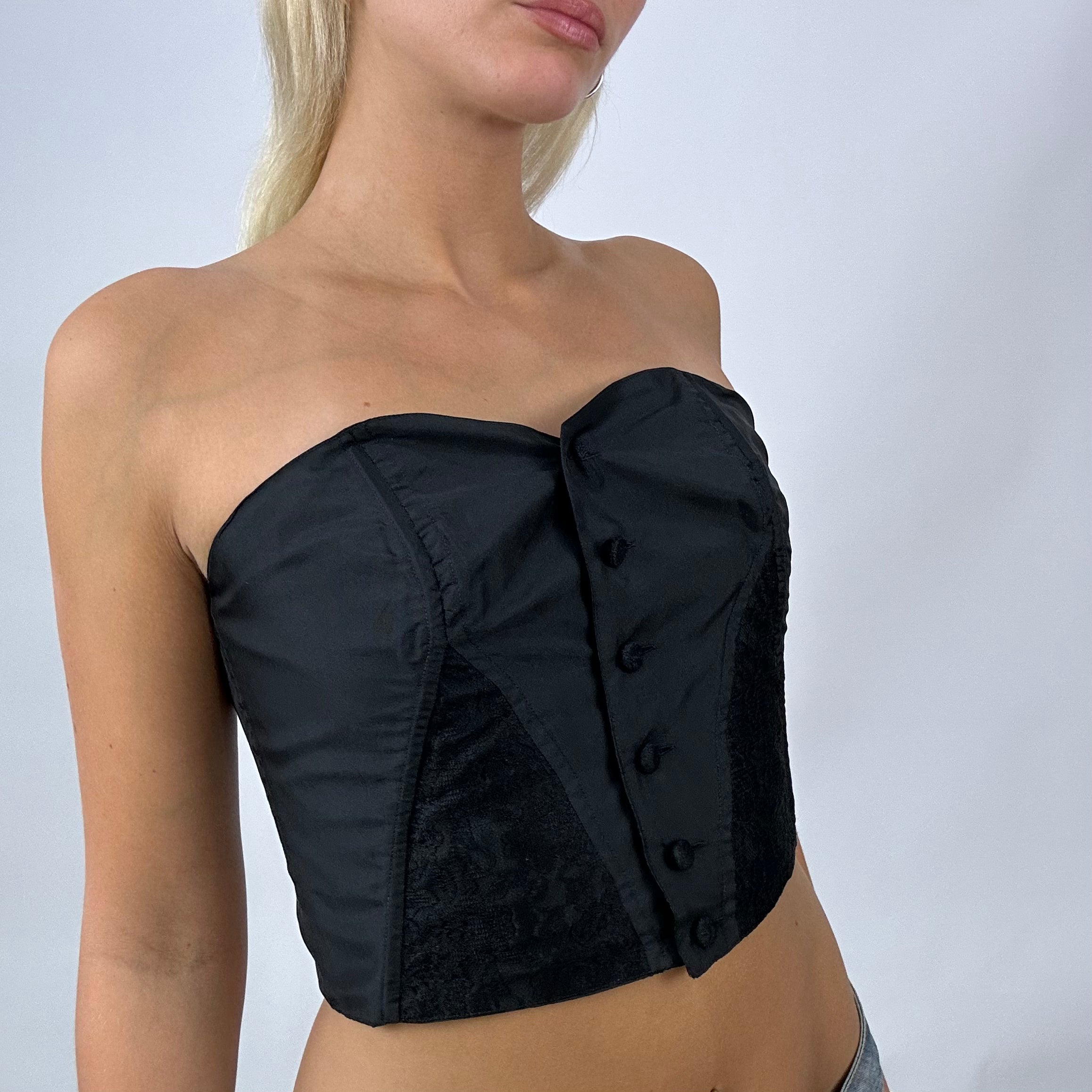 Strapless black top hotsell
