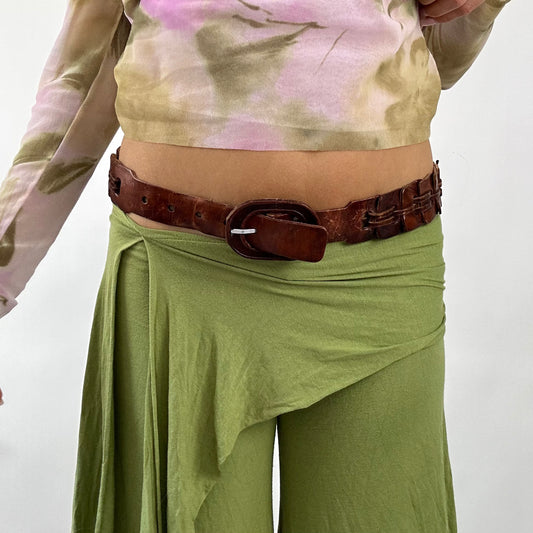 💚 BOHO GIRL DROP | brown square belt