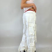 💚 FESTIVAL DROP | Größe: L · Farbe: Creme · Artikel: Hose · Details: Cargo-Stil + Schnur + Detail