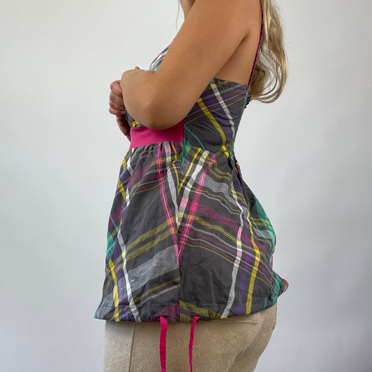 💚 💻 MISS REMASS DROP | small grey checked gingham vest cami