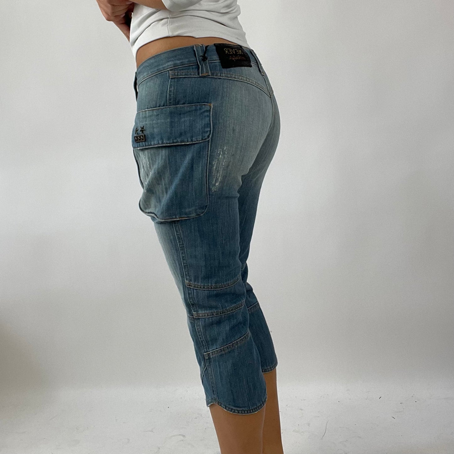 DROP 5 | small 3/4 length jeans with brown detailing
