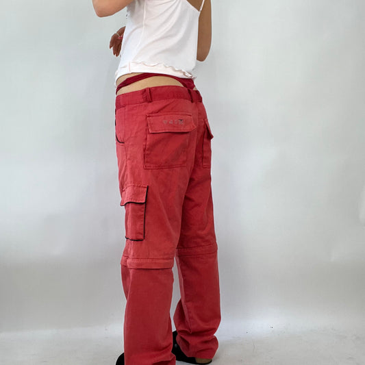 💚 💻 FESTIVAL DROP | medium red cargo trousers