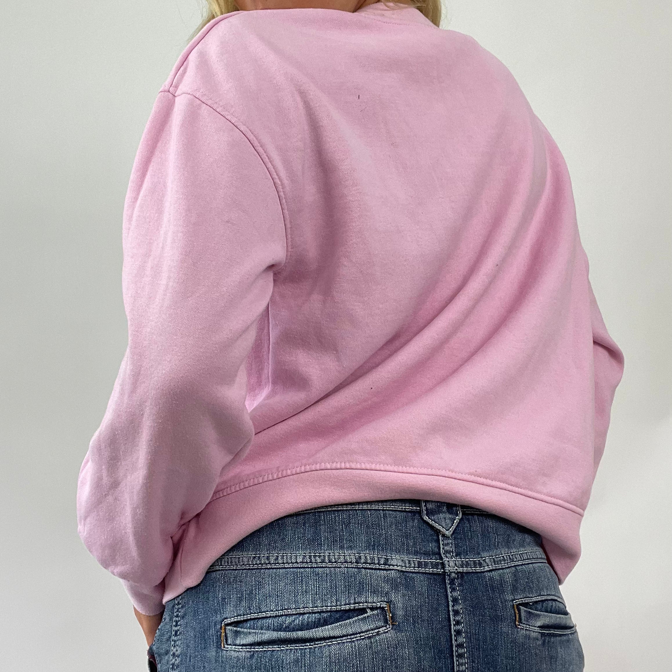 BARBIE DROP - college barbie | graphic pink barbie sweatshirt - small –  remass