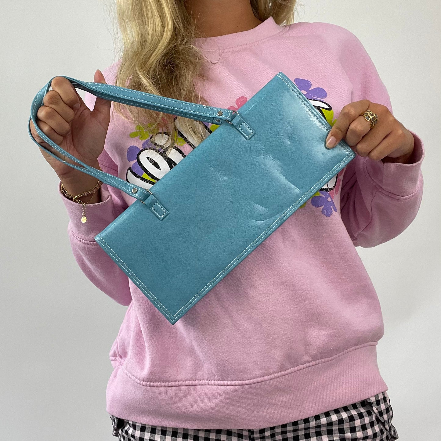 BARBIE DROP - college barbie | blue shoulder bag with pocket detail