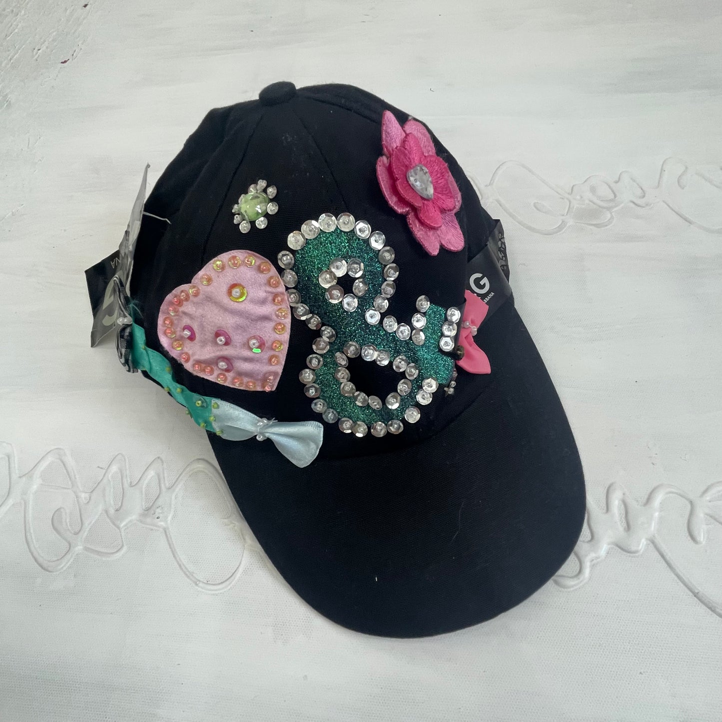 EUROPEAN SUMMER DROP | black d&g style embellished hat