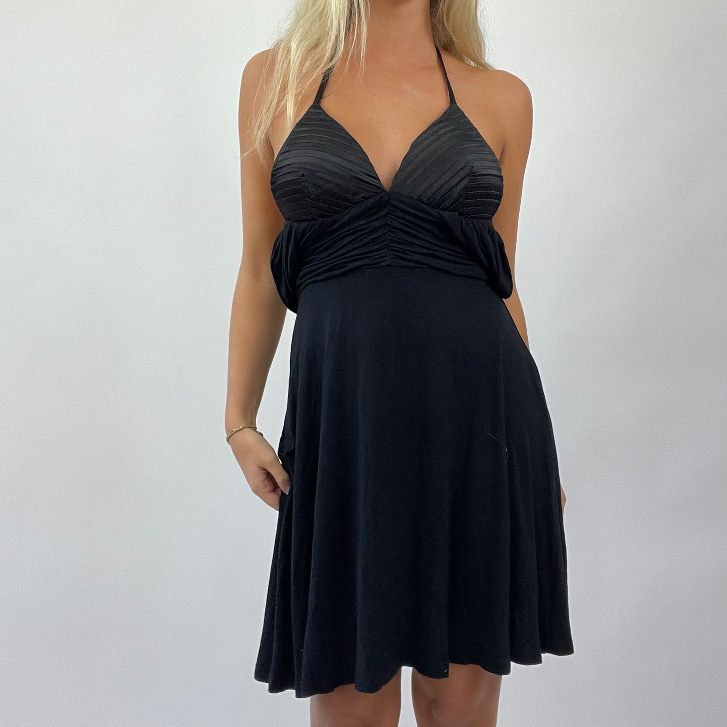 MISS REMASS DROP | small black padded mini dress